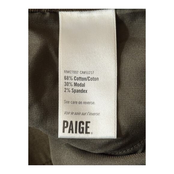 PAIGE Genevieve Flare corduroy pants olive green size 33 - Picture 7 of 9